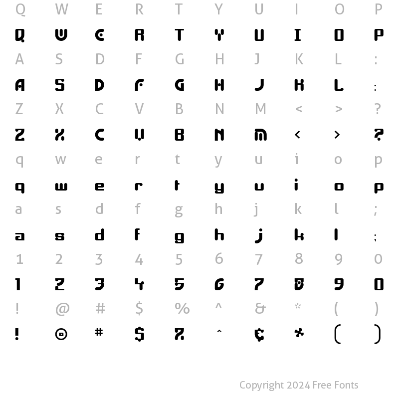 Character Map of Esboki Regular