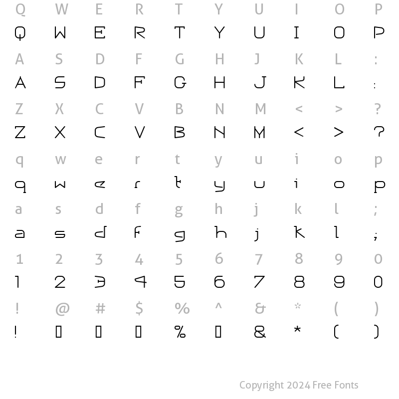 Character Map of Escape Pod Normal