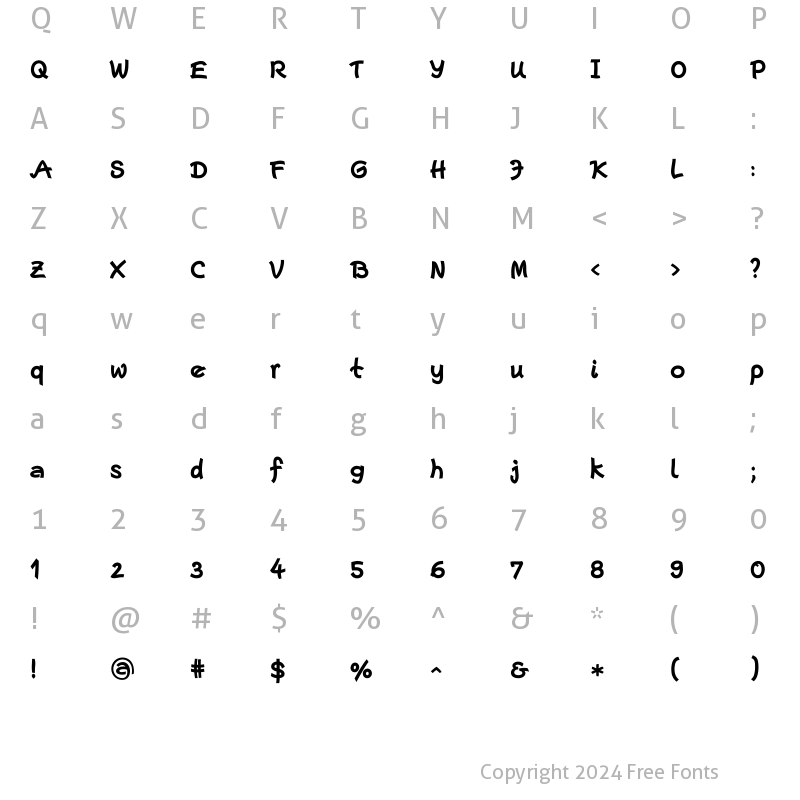 Character Map of Escript LT Bold