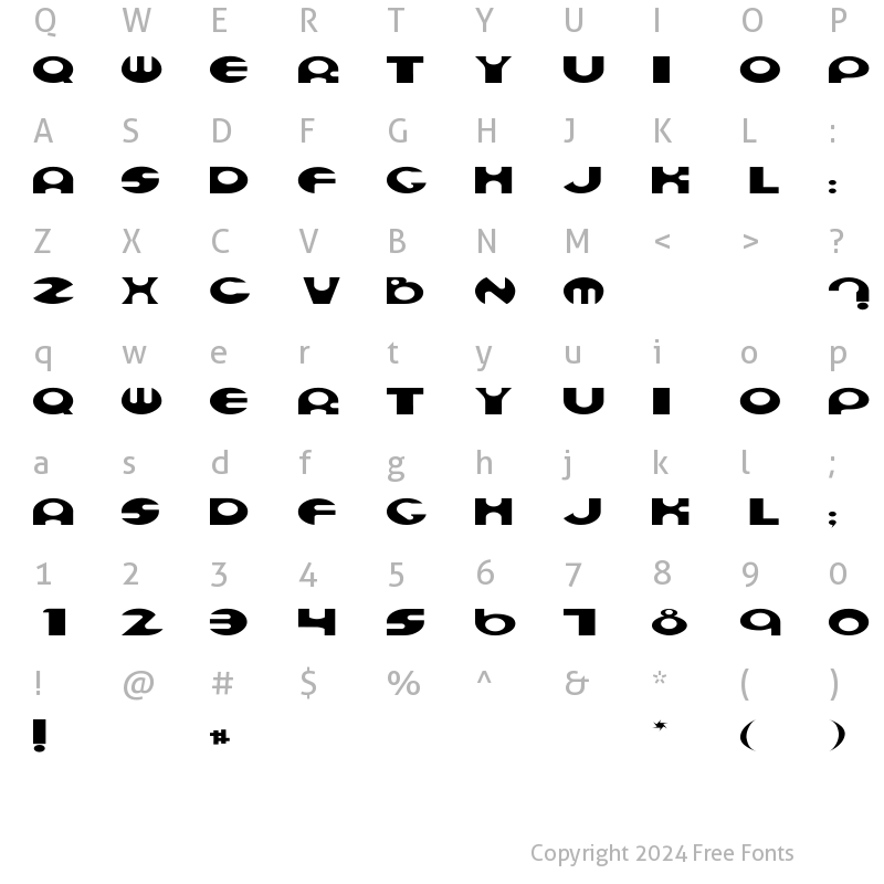 Character Map of Espheres Ex Regular