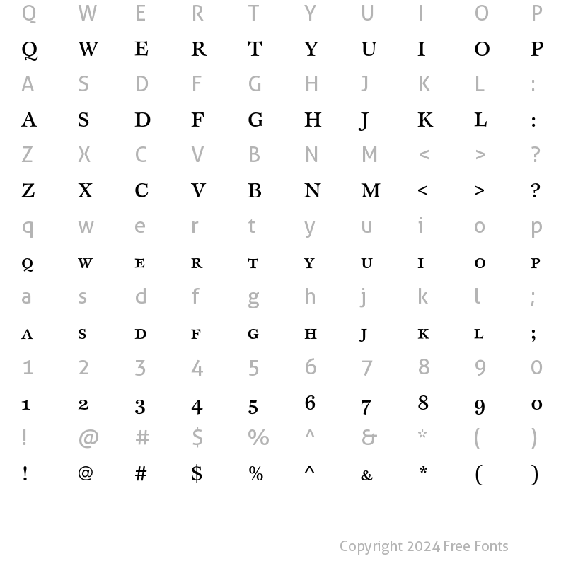 Character Map of EspritSCEF Medium