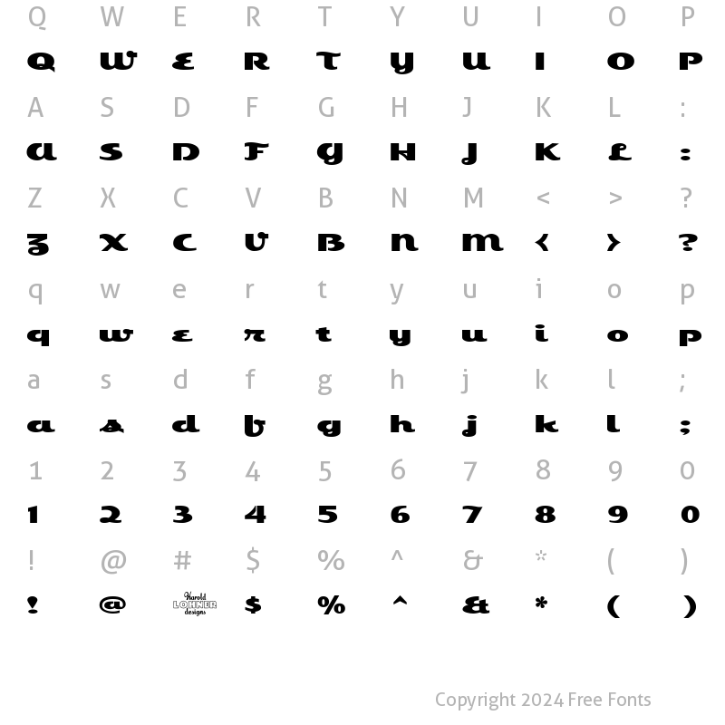 Character Map of Esquivel Regular