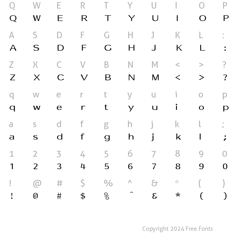 Character Map of Essay-Normal Wd Regular