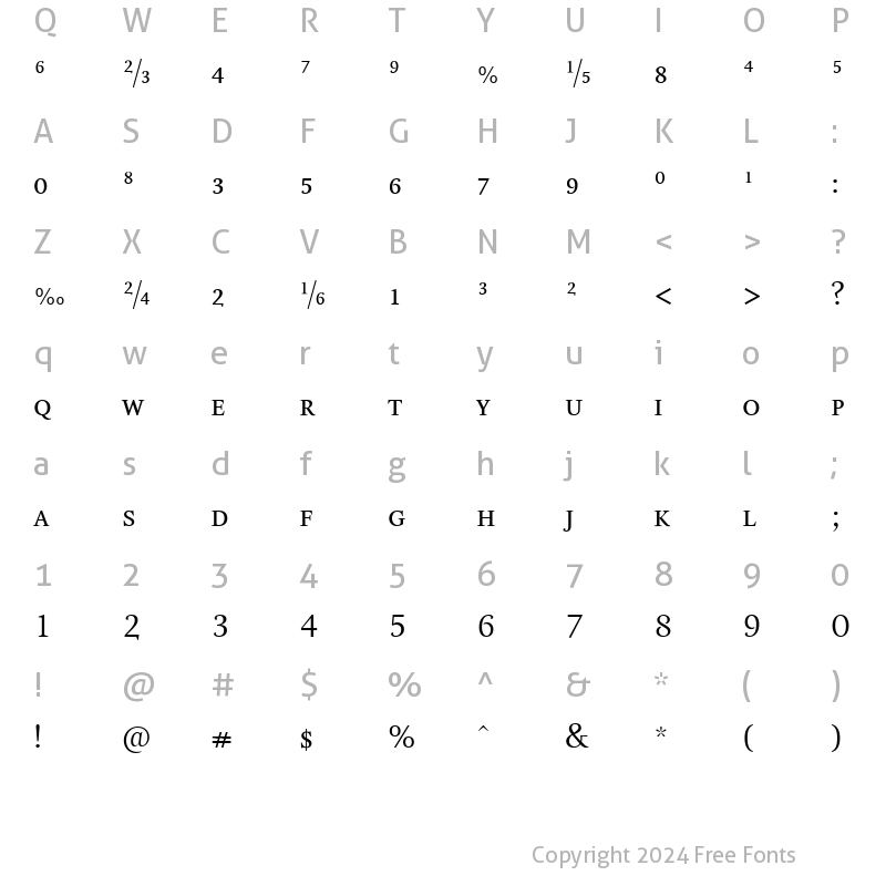 Character Map of EstaExpert Regular