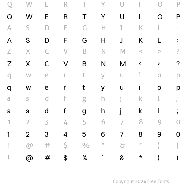 Character Map of Estedad Medium