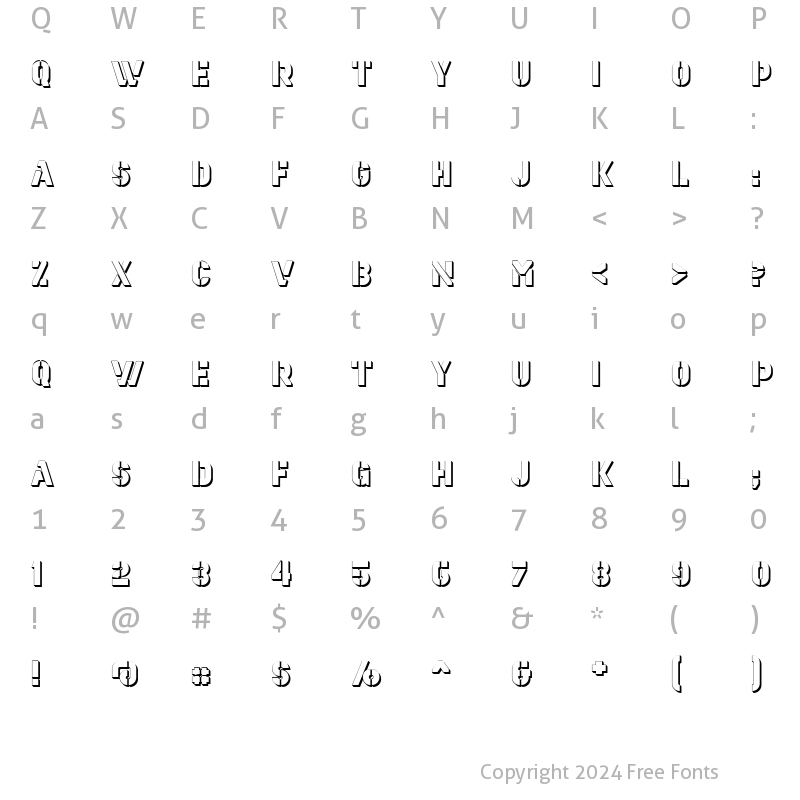 Character Map of Estenceler Shadow