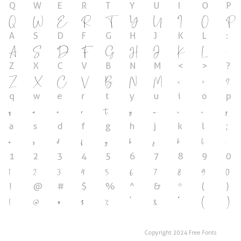 Character Map of Estillon Regular