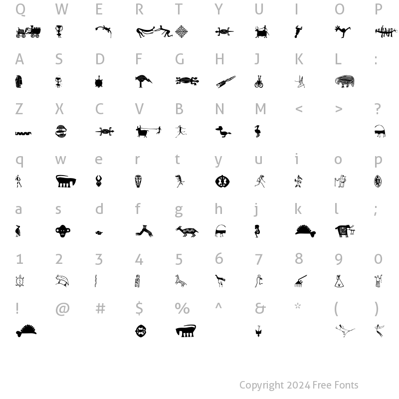 Character Map of EthnoFontEF Regular