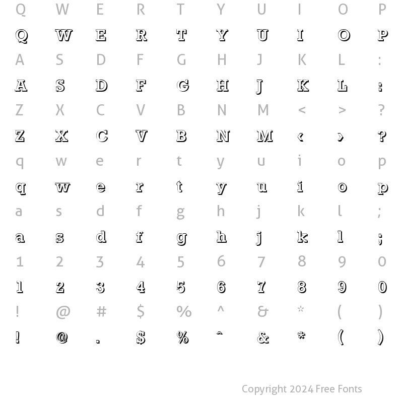 Character Map of EugeneBeckerShadow-Medium Regular