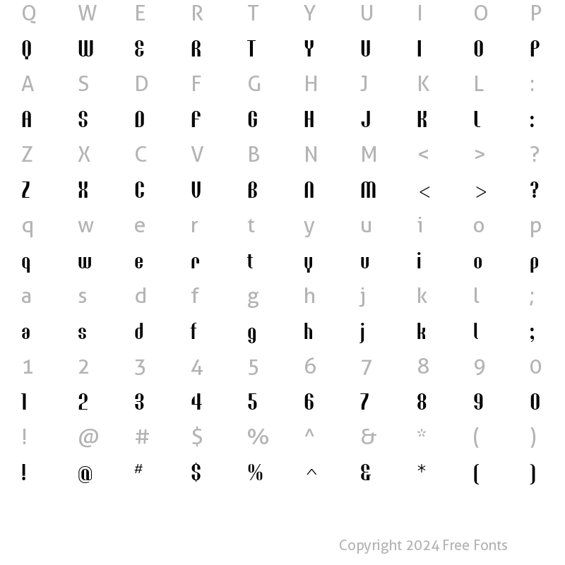 Character Map of EunoiaRound Regular