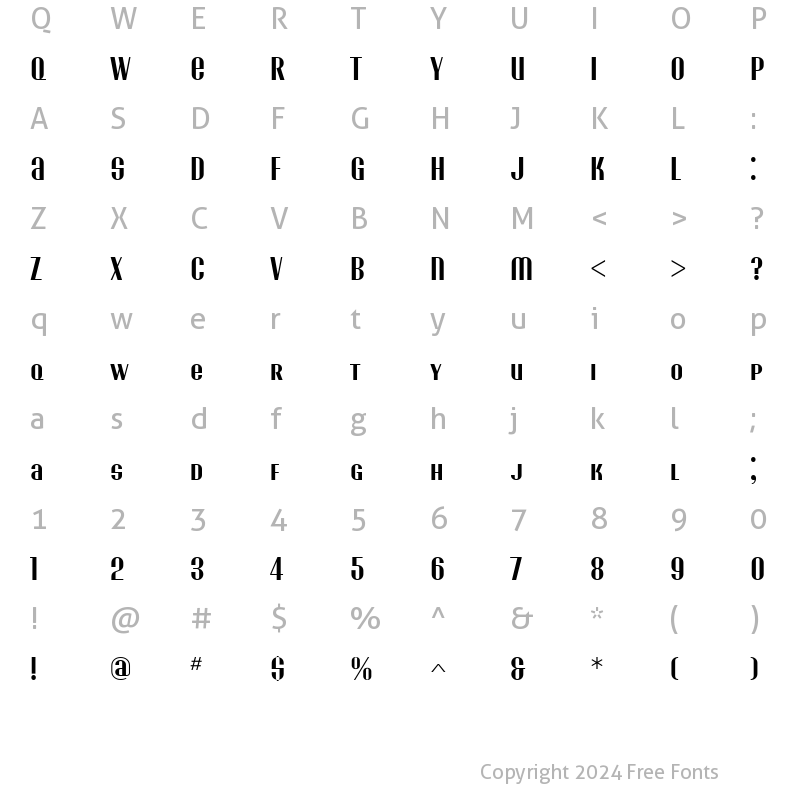 Character Map of EunoiaUnicase Regular