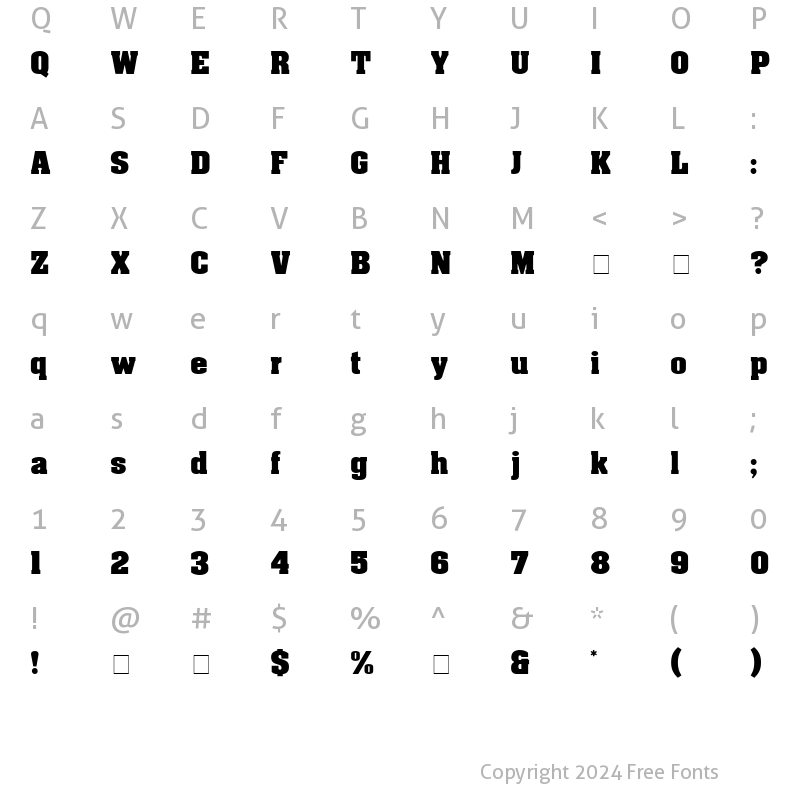 Character Map of Euphemia Display SSi Regular