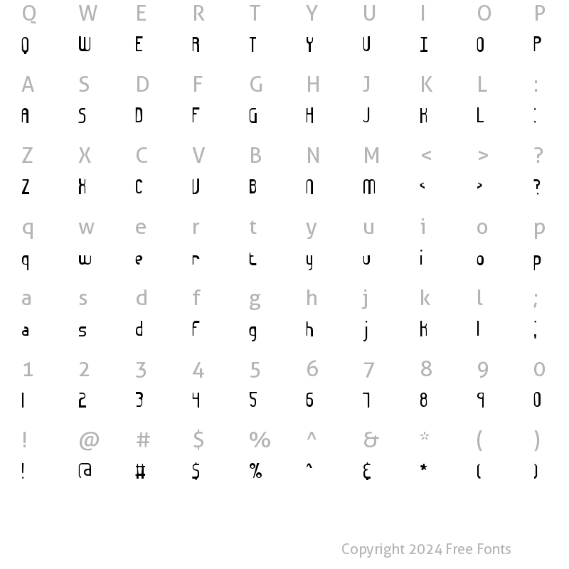 Character Map of Euphoric (BRK) Regular