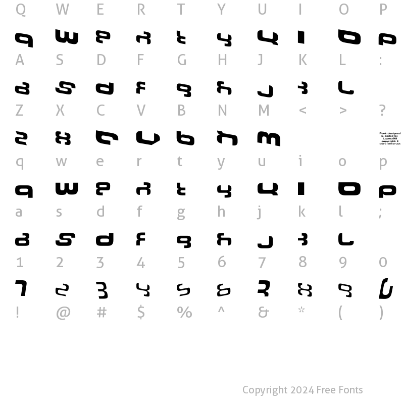 Character Map of Euroor Regular