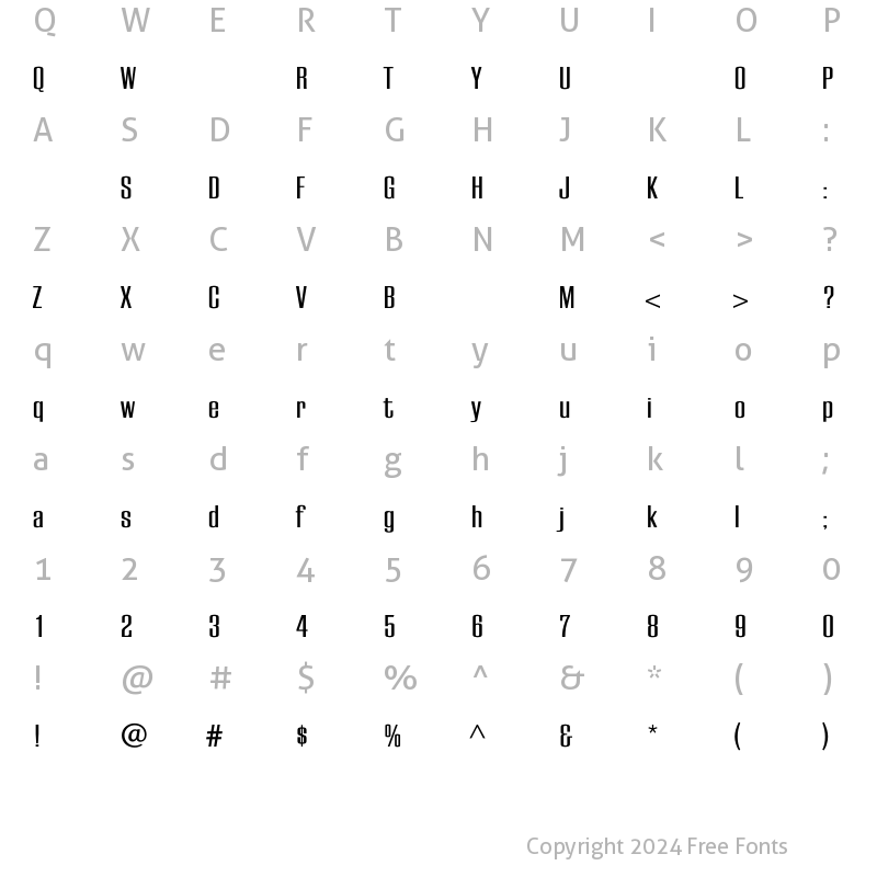 Character Map of EuropaGrotesqueMedium Regular