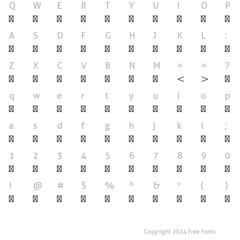 Character Map of European Pi Std 2