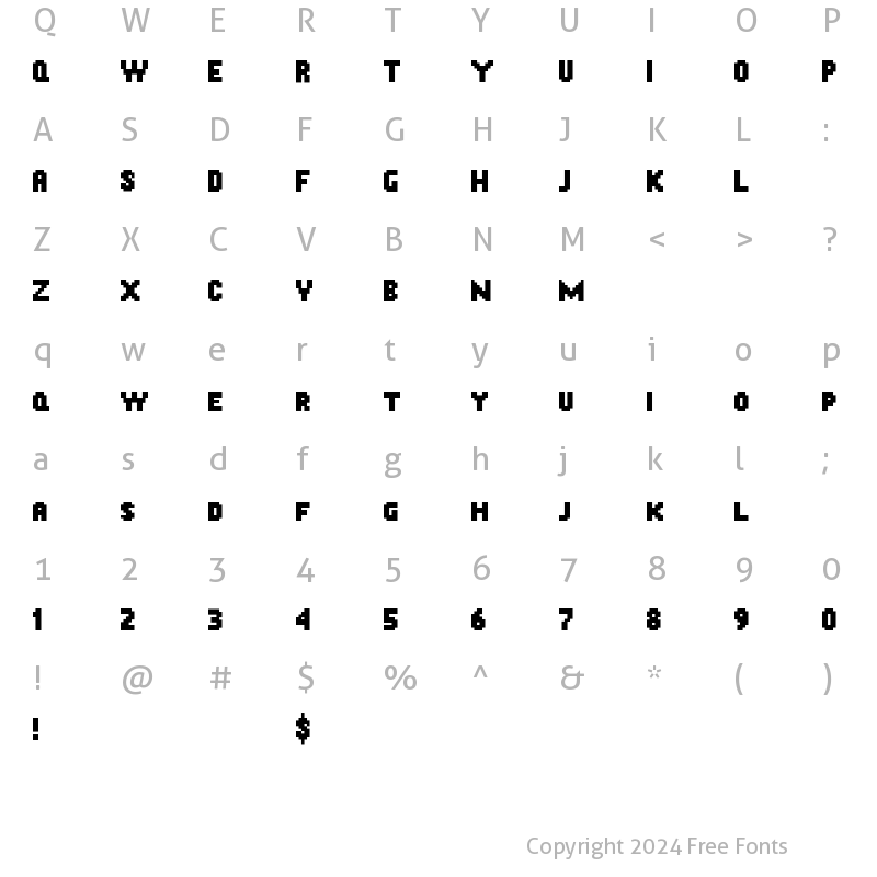 Character Map of Everette Regular