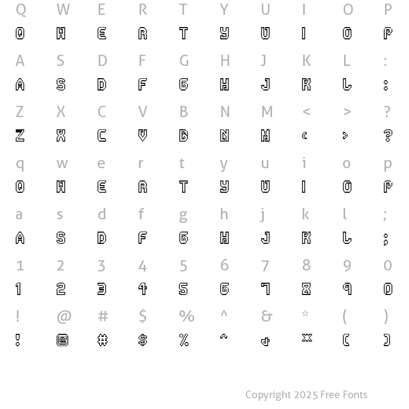 Character Map of Everything Regular