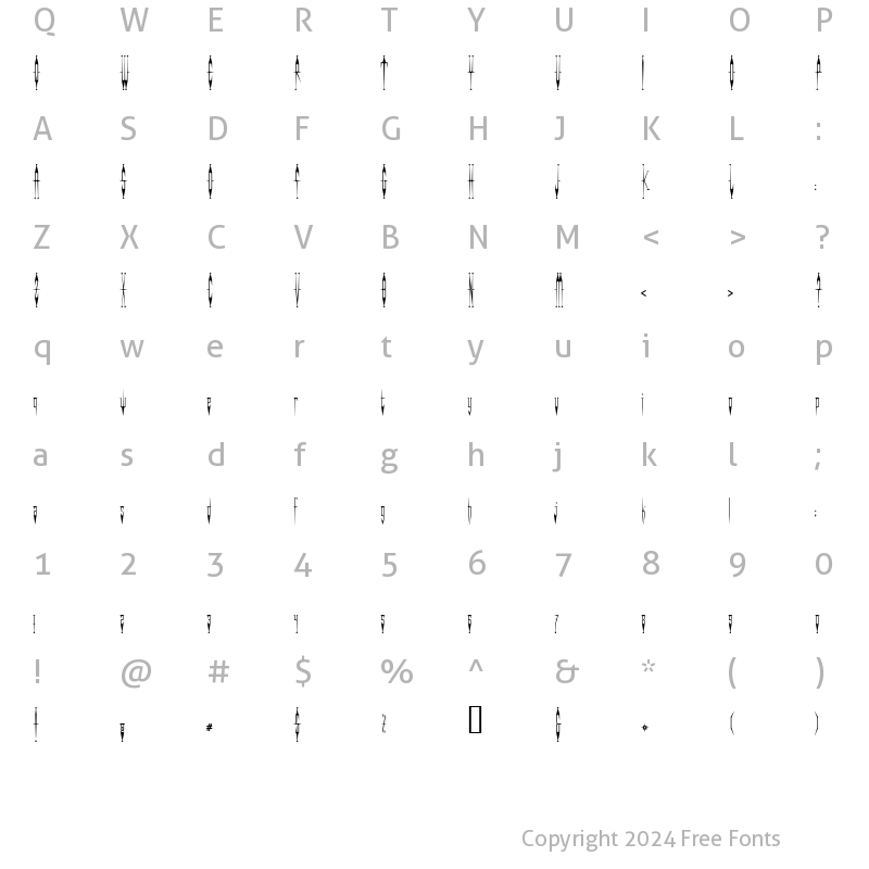 Character Map of EvilClown Regular