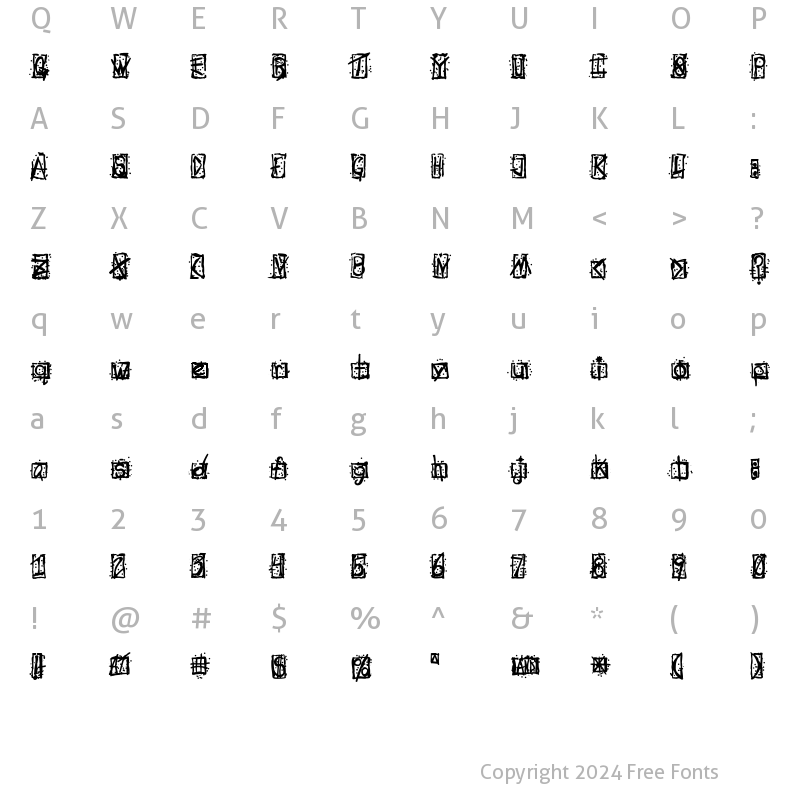 Character Map of Evils Signature Regular