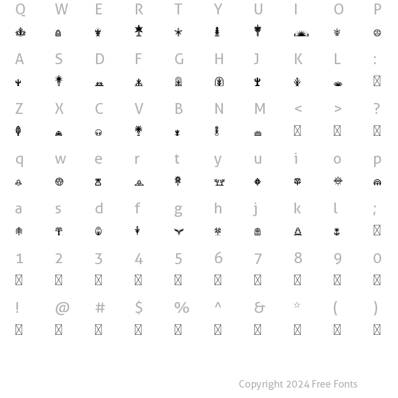 Character Map of EXGATE Extra