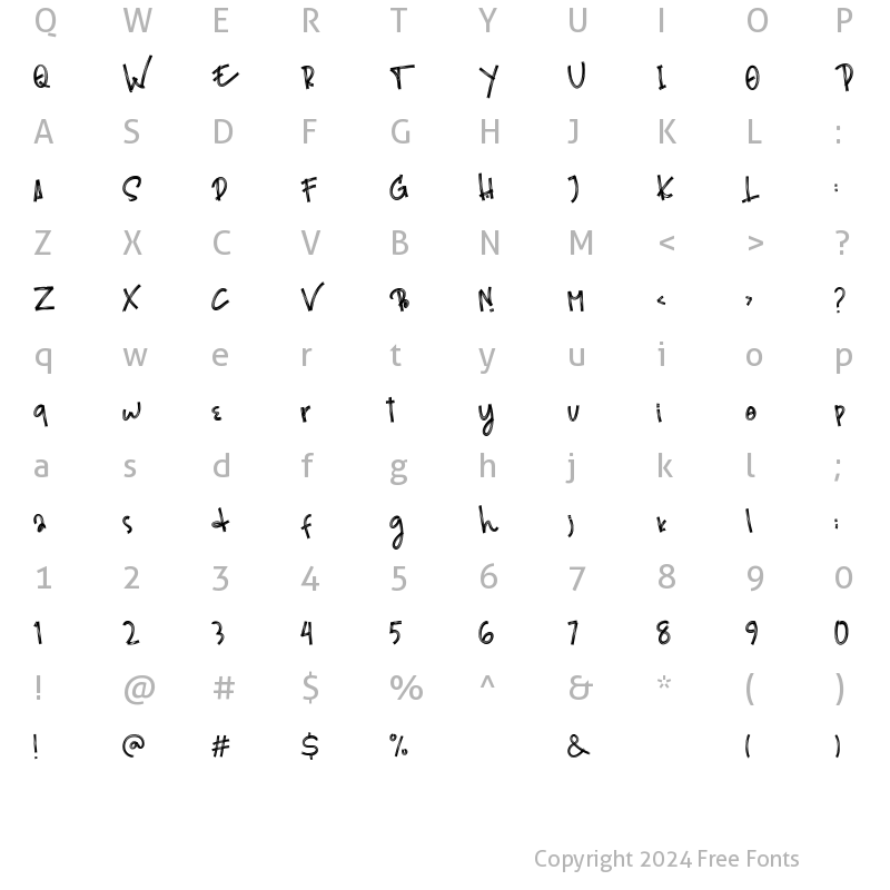 Character Map of Existancy Regular