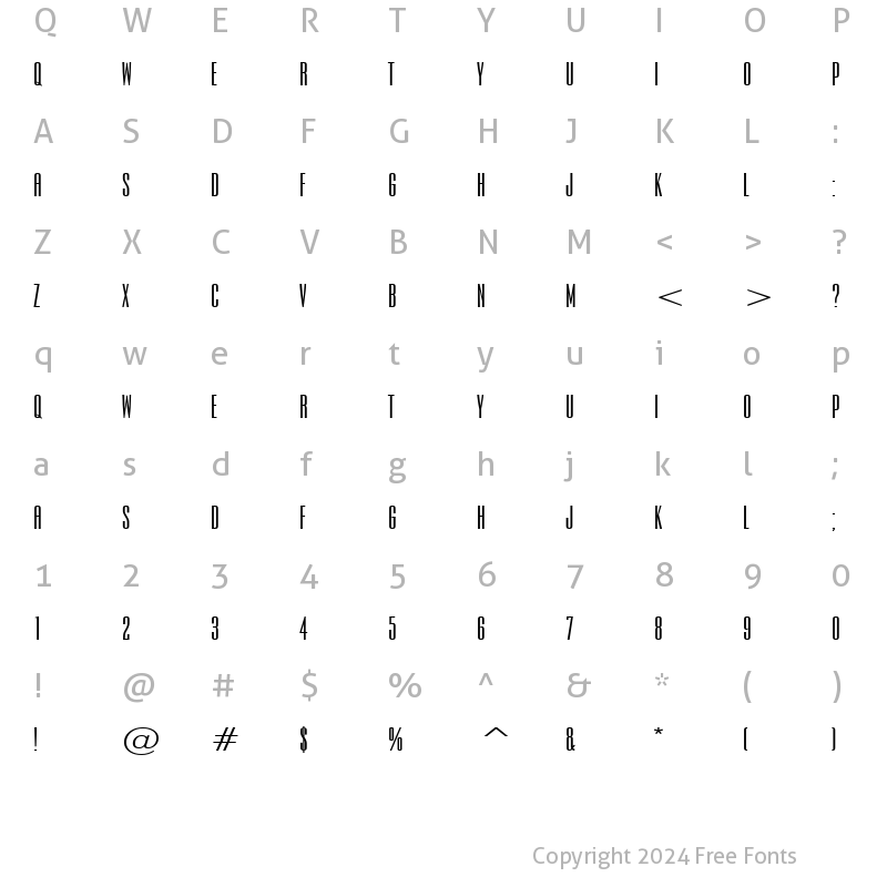 Character Map of Expel Wide Bold