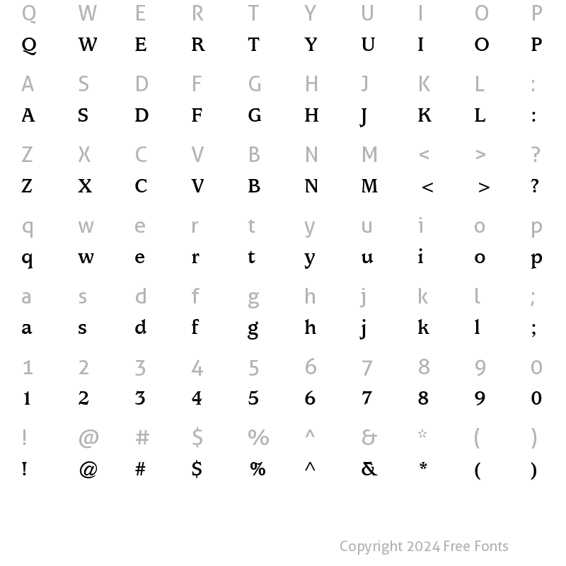 Character Map of Exposition SSi Bold