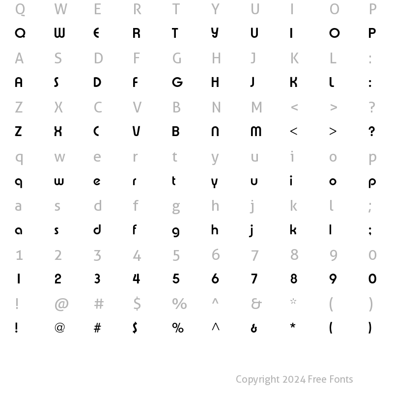 Character Map of Expressa Mdm Regular