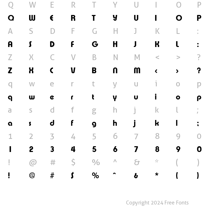 Character Map of Expressa-Serial-ExtraBold Regular