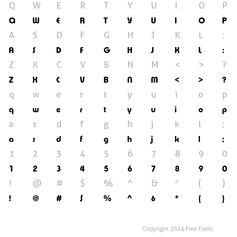 Character Map of ExpressaEF Bold