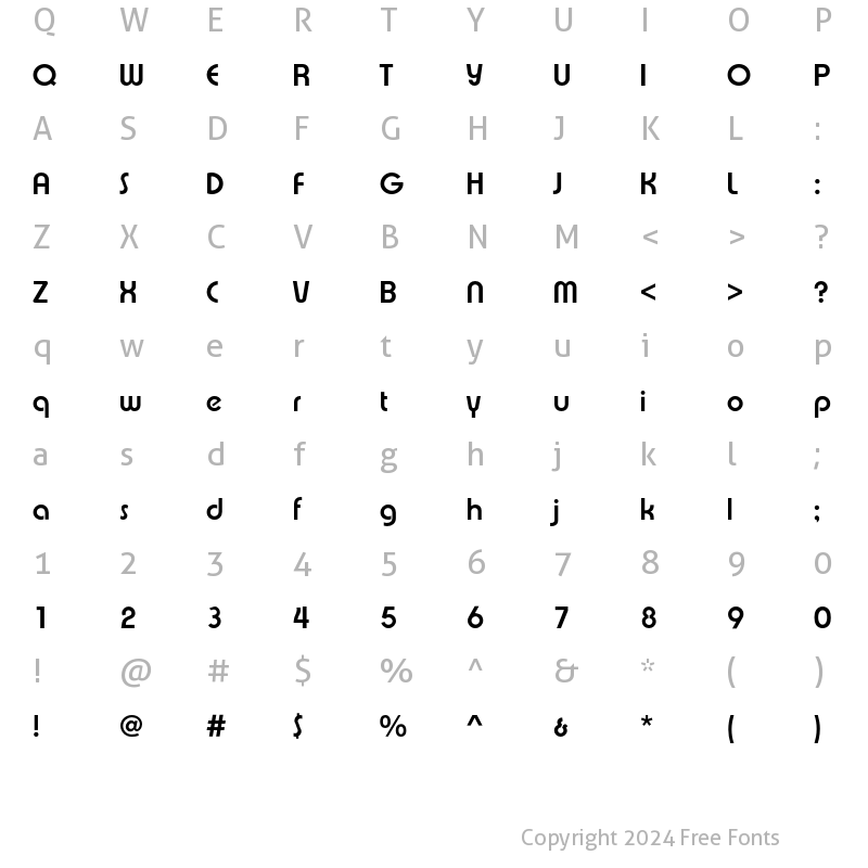 Character Map of ExpressaEF DemiBold Regular