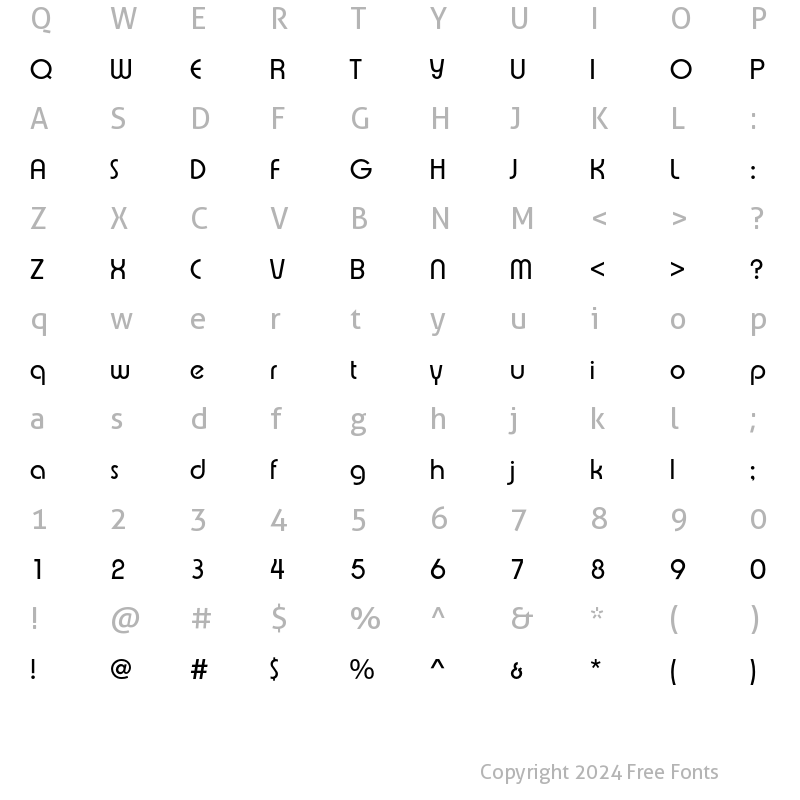 Character Map of ExpressaEF Regular