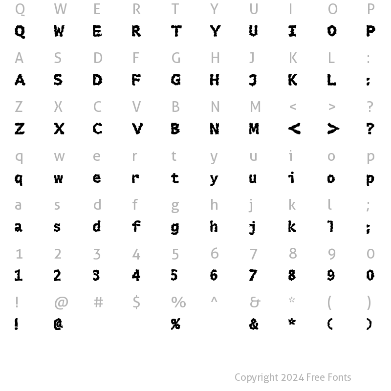 Character Map of Extralucid Regular