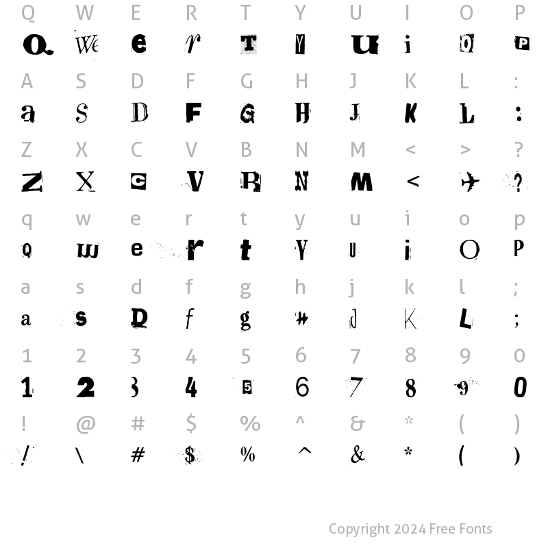 Character Map of F2FEntebbe LT Std Regular