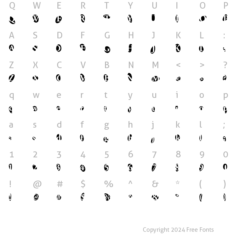 Character Map of F2FProvinciali LT Std Regular