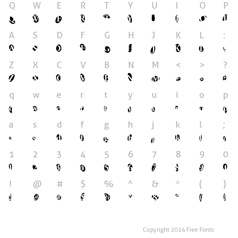 Character Map of F2FProvinciali Regular