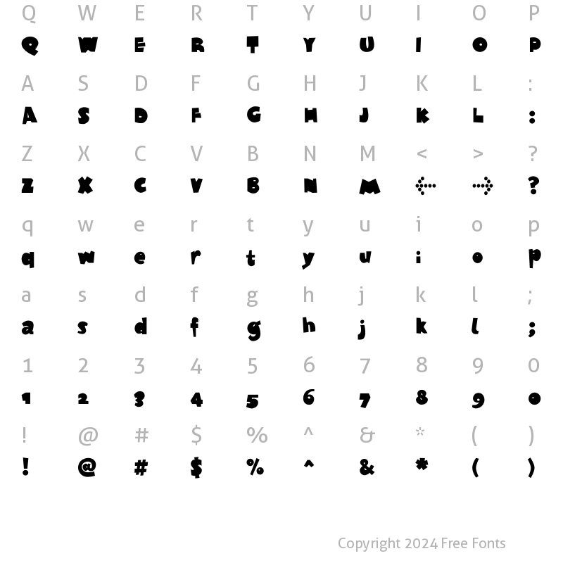 Character Map of F2FTagliatelleSugo LT Std Regular