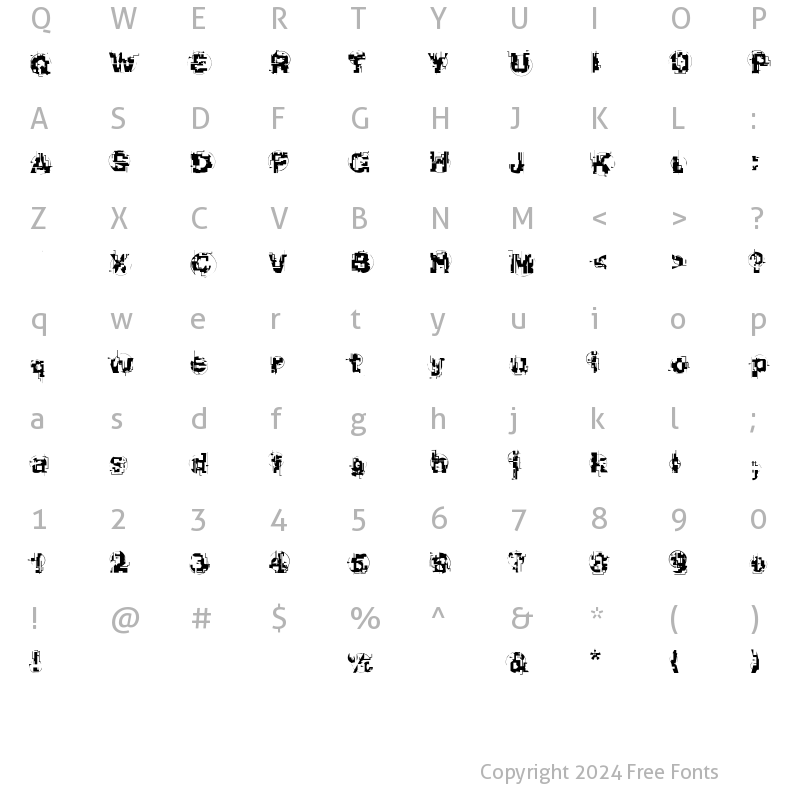 Character Map of F2FTyrellCorp LT Std Regular