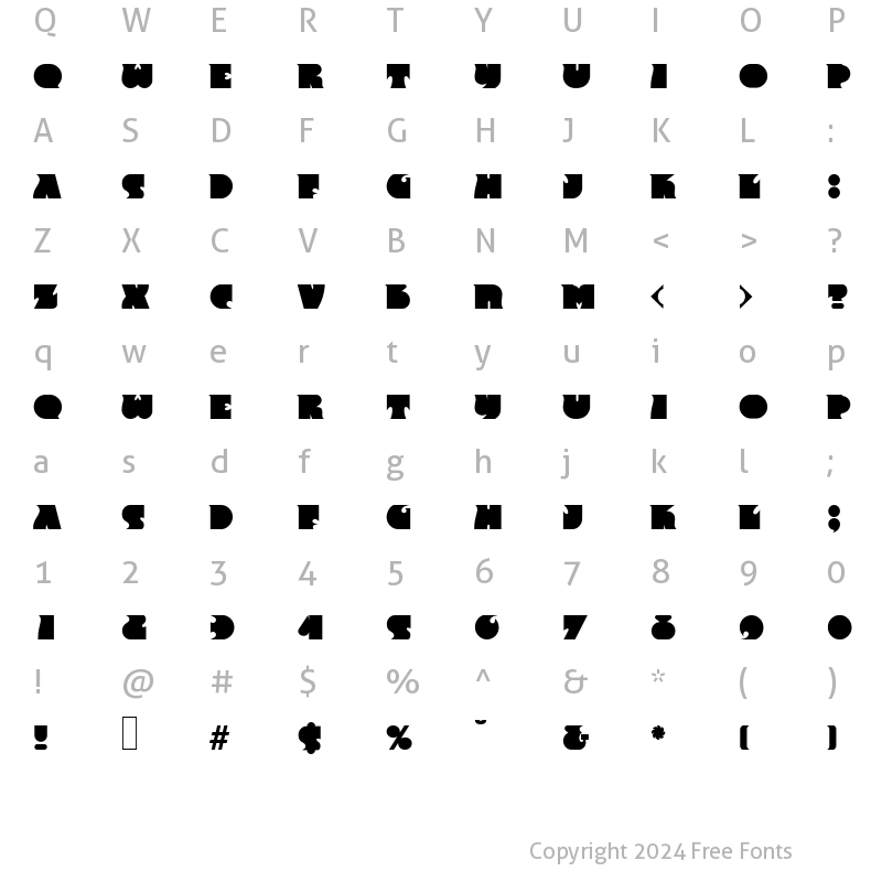 Character Map of F820-Deco Bold