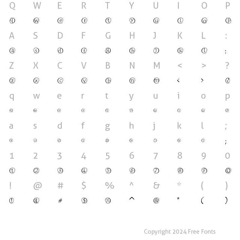 Character Map of fab Chiocciole Regular