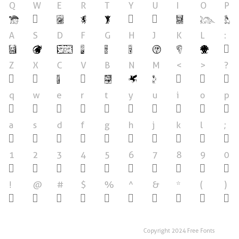 Character Map of Fabeldyr 1 Normal