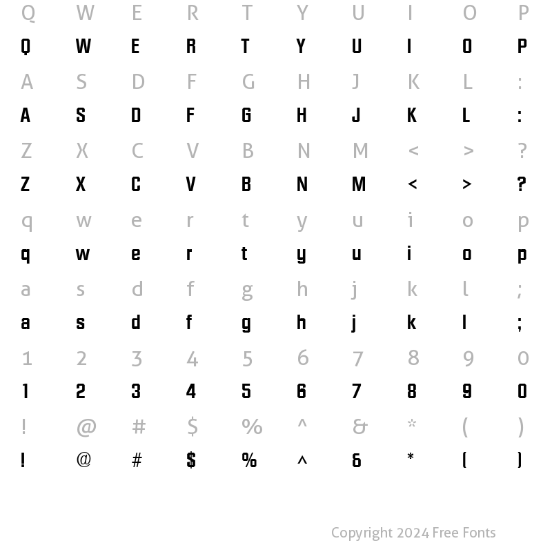 Character Map of FacetExtrabold Regular