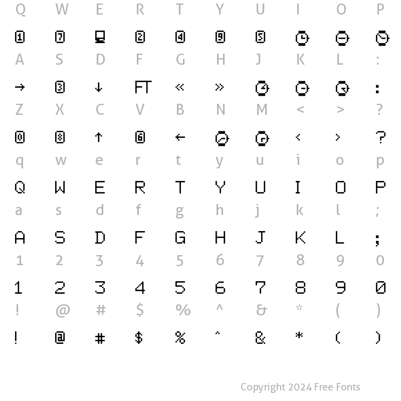 Character Map of FacsimileLL Regular