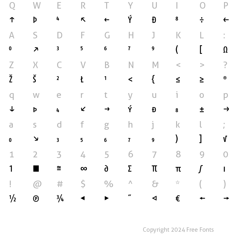 Character Map of FagoCo CapsExp Medium