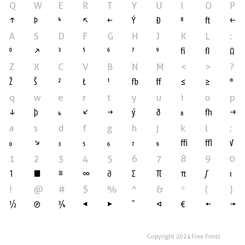 Character Map of FagoCo Expert Regular