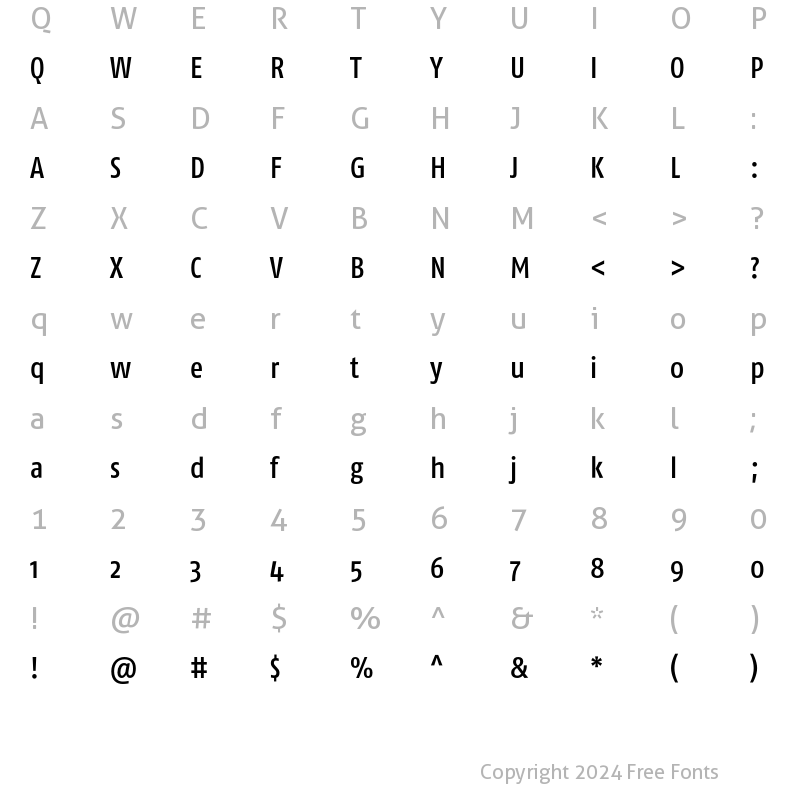 Character Map of FagoCo Medium