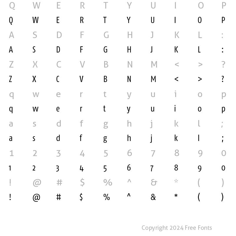 Character Map of FagoCo Regular