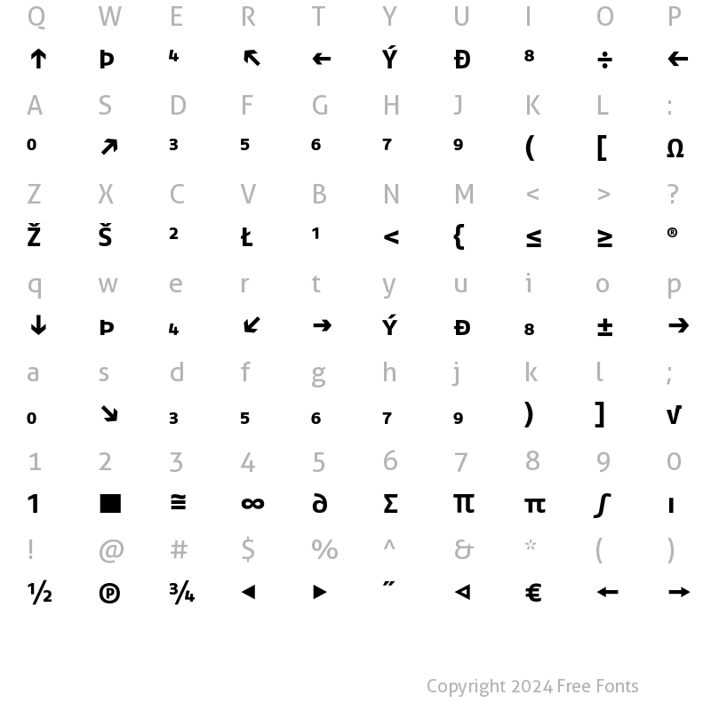 Character Map of FagoEx CapsExp Bold