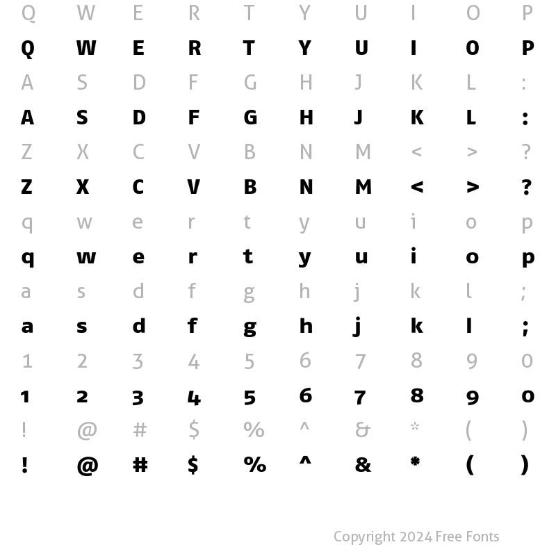 Character Map of FagoEx ExtraBold Regular